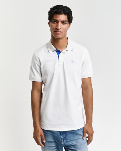Kontrast Piqué Poloshirt XL - Eggshell