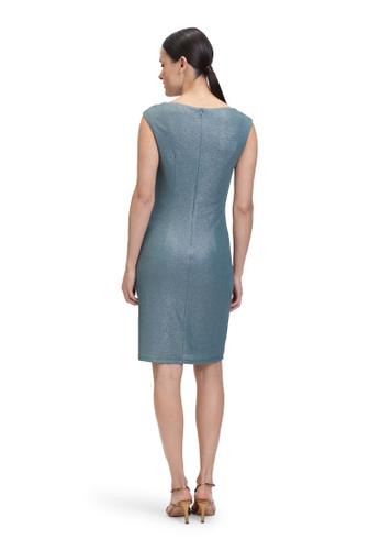 Cocktailkleid 38 Figurbetont - Dark Green/grey