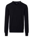 Pullover mit V-Ausschnitt uni 004430 4XL - Schwarz