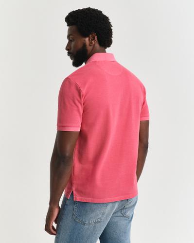 Sunfaded Piqué Poloshirt Rot, Rosa M