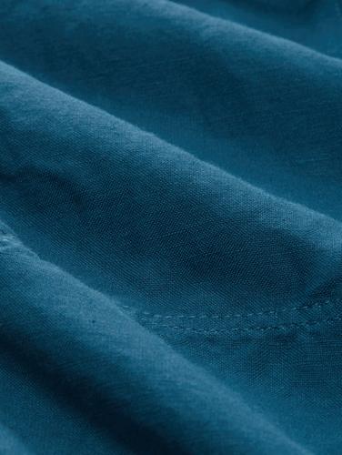 Bermuda mit Leinen 38 Loose Fit - Moss Blue
