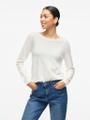 VIRIL O-NECK L/S KNIT TOP - NOOS Weiß XS