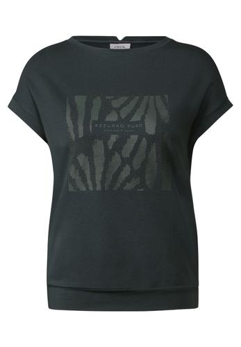 T-Shirt mit Glitzer-Print S - Slate Khaki