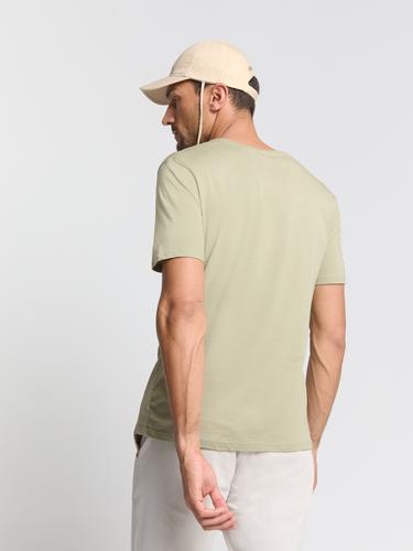 T-Shirt Crewneck Solid Basic L Regular Fit - Light Moss