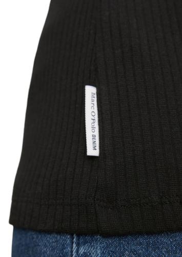 Ripp-Jersey-T-Shirt slim Blau S