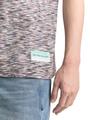 T-Shirt in Melange-Optik XXL Regular Fit - White Multicolor Spacedye