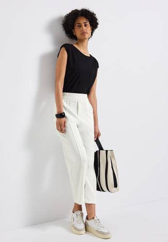 Straight Leg 7/8 Twill-Hose 34/7/8 Hosen - Off White