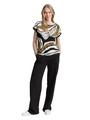 T-Shirt mit Muster M Regular Fit - Deep Black
