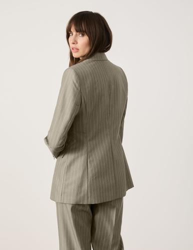 Eleganter Blazer mit Nadelstreifen 36 Tailliert - New Sage Gemustert