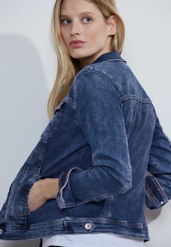 Blaue Jeansjacke S - Mid Blue Used Wash