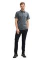 Piqué Poloshirt mit Stretch L Regular Fit - Navy Grey Mint Twotone