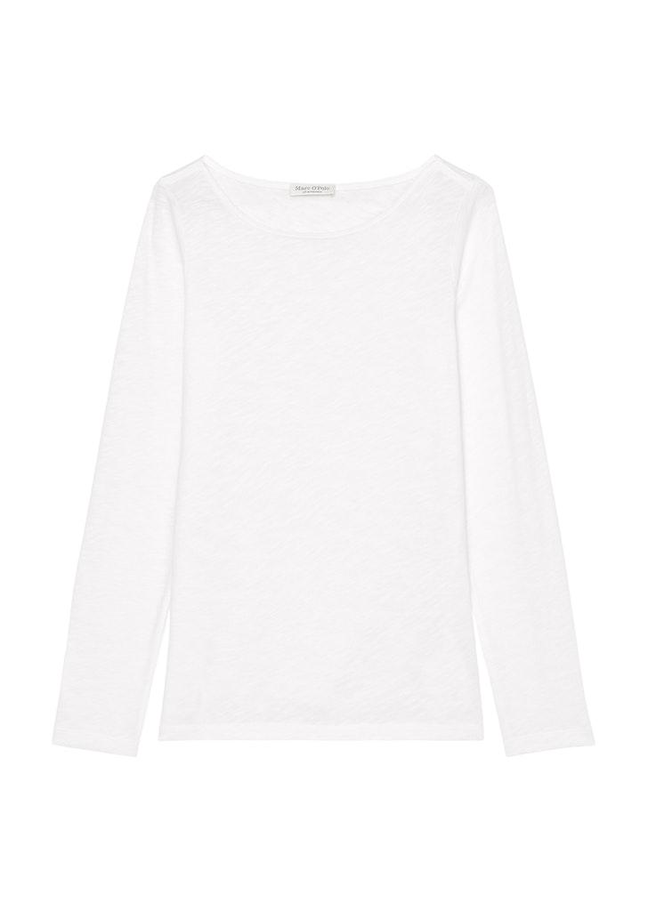 Longsleeve regular Weiß M