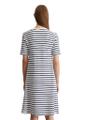 Streifen-Jerseykleid loose XS - Multi/ Muted Blue