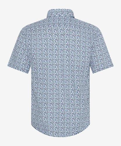 Style Dan L Herrenhemd, Halbarm, Button Down-Kragen, Durchgehende Knopfleiste, Modern Fit, Leicht taillierte Silhouette - Balance