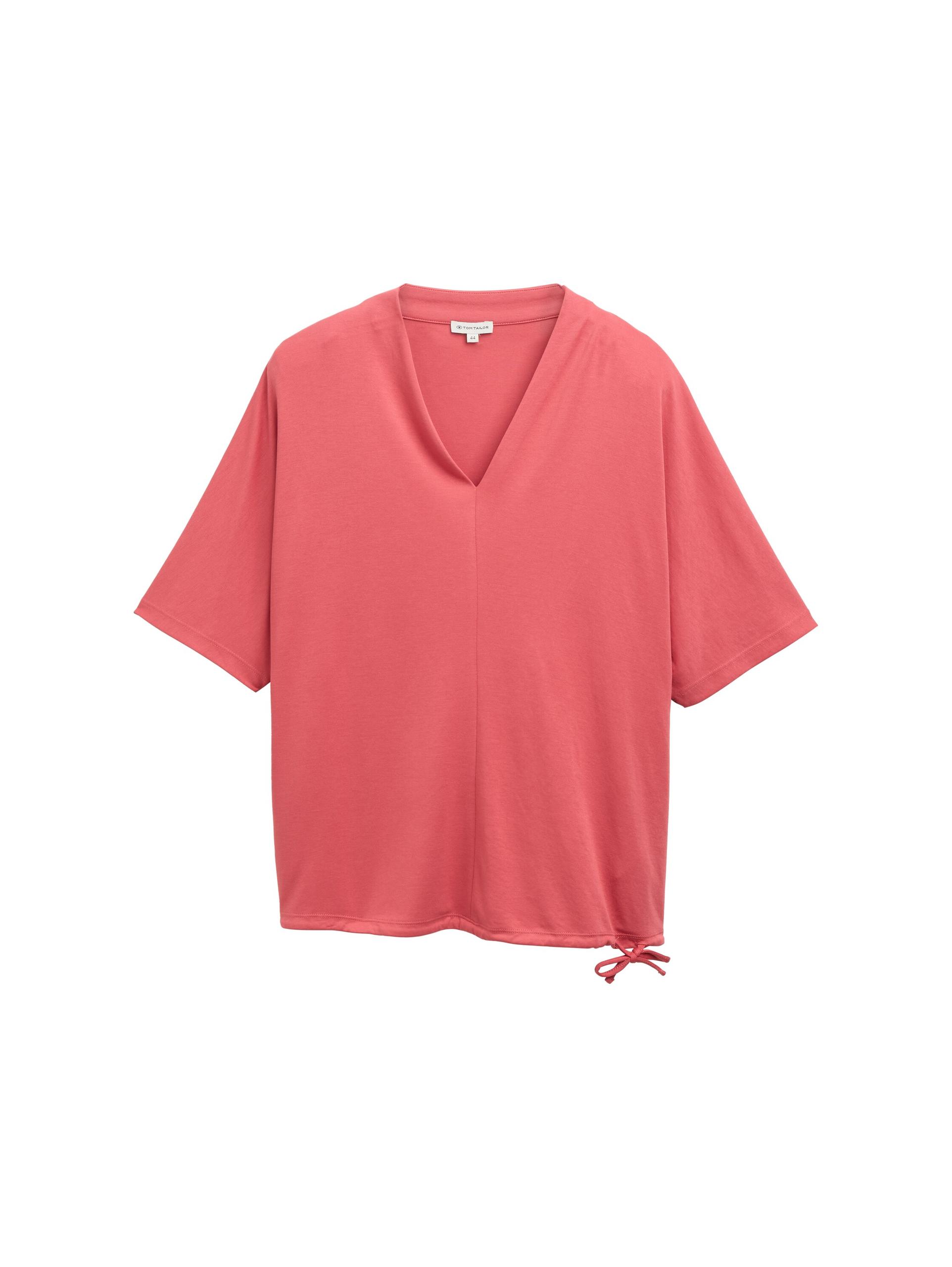Plus Size - T-Shirt mit V-Ausschnitt 54 Regular Fit - Berry Red
