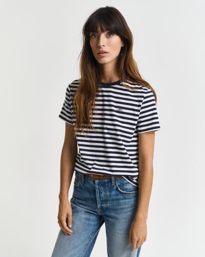 Shield T-Shirt mit Streifen S - Evening Blue