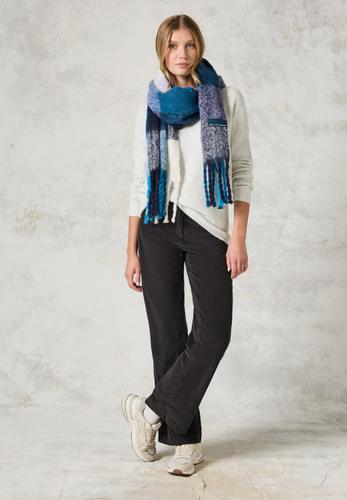 Karierter Schal A - Dark Navy Blue