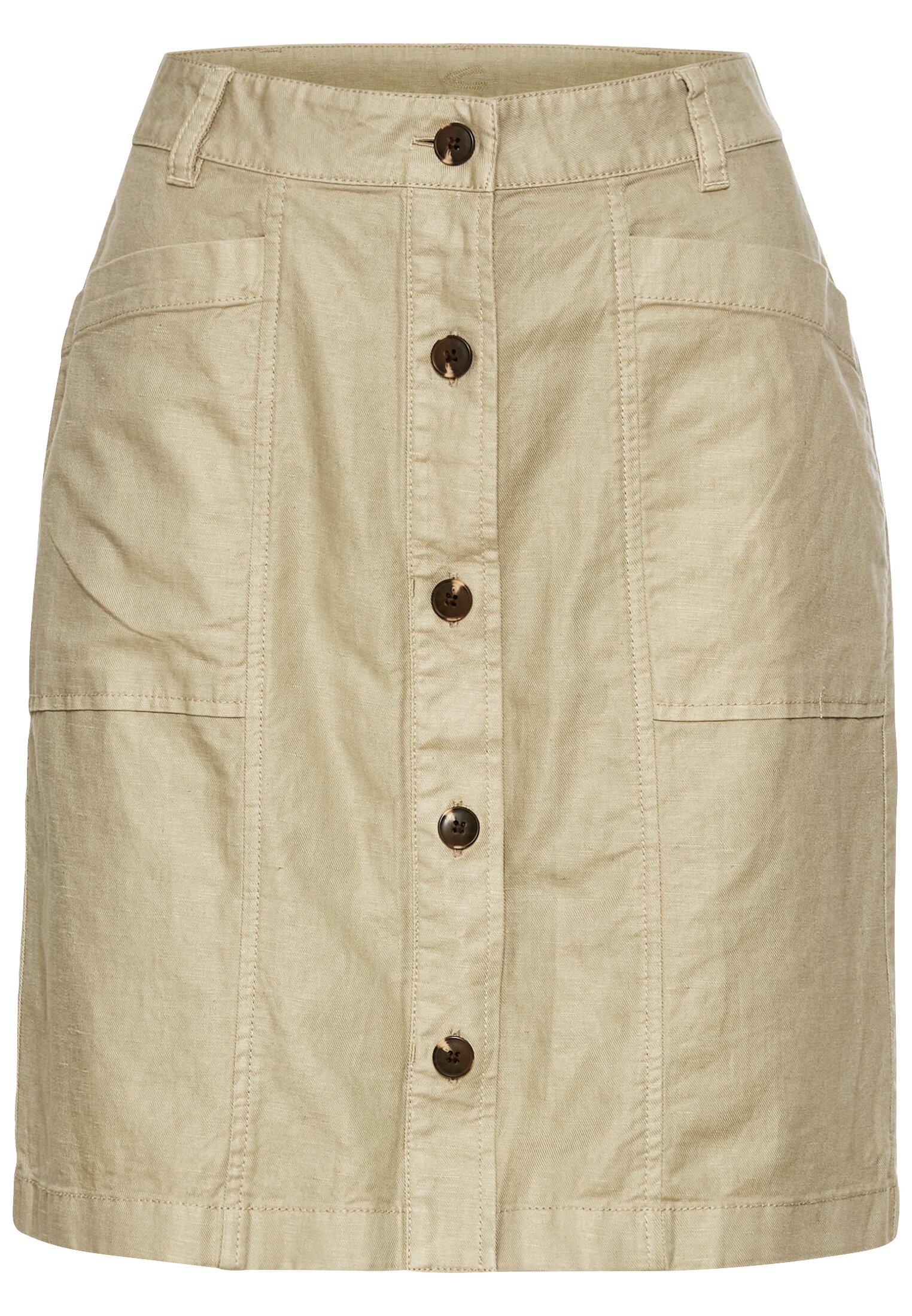 Rock aus einem Leinenmix 36 Regular Fit - Dark Straw