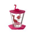 LEONARDO Kinderbecher »Kindertrinkset BAMBINI 3-tlg. Flamingo«, Glas