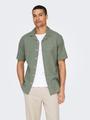 ONSCAIDEN LIFE SS SOL RES LINENBLENDNOOS S Slim Fit - Swamp