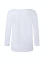 Longsleeve Rundhals 3/4 Arm Weiß