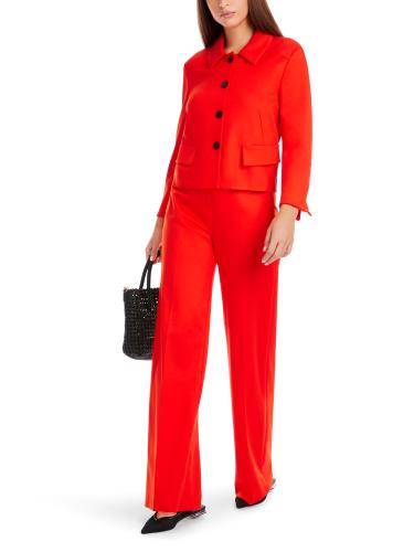 Kurze Jacke mit Kentkragen 40 - Flame Red