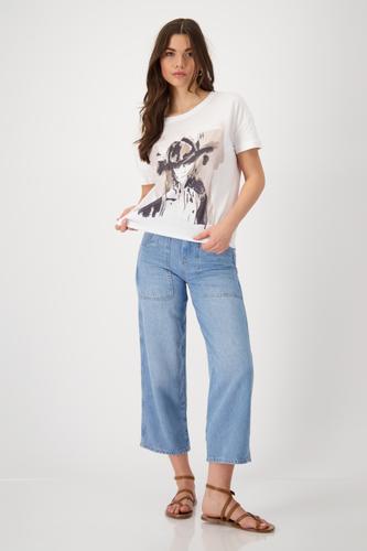 T-Shirt mit Cowgirl-Print 36 - Cream