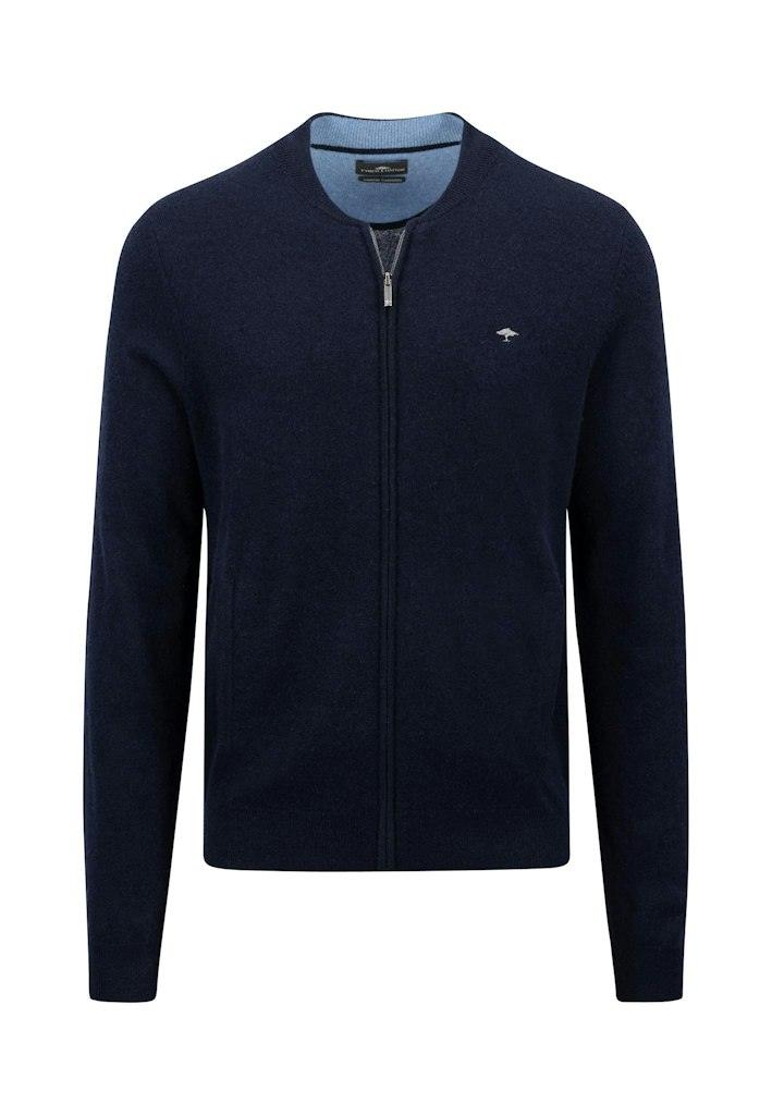 Cardigan College, Merino Cashmere Blau S