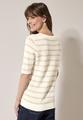 Gestreifter Strukturpullover L - Pearl Beige