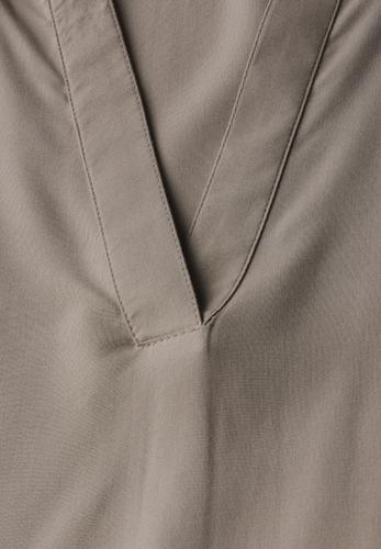 Bluse in Unifarbe 36 - Vintage Stone