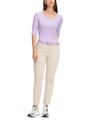 Uni T-Shirt aus stretchigem Cotton-Ripp 42 - Lavender Macaron