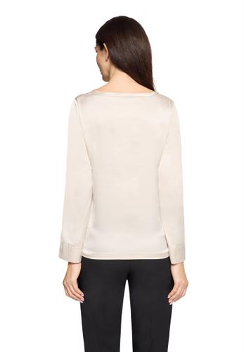 Schlupfbluse 38 Figurumspielend - Beige