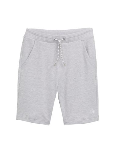 Sweat Shorts mit detailliertem Kordelzug XL Regular Fit - Light Stone Grey Melange