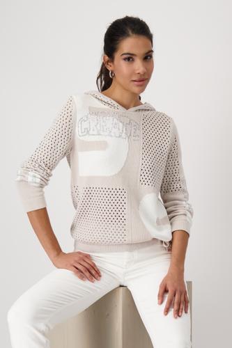 Ajour-Pullover mit Lurex 36 - Warm Sand