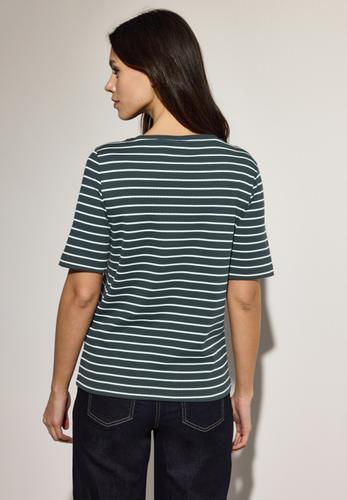 Gestreiftes T-Shirt M - Slate Khaki