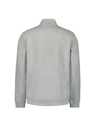 Sweater Full Zipper Pique Bomber Grau XXL