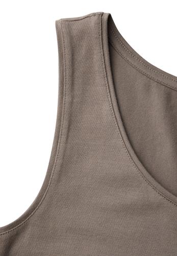 Basic Top in Unifarbe 36 - Stone Brown