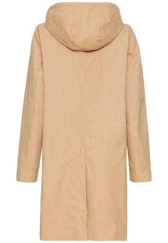 Trenchcoat aus gewachster Baumwolle Beige 40