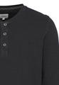 Leichtes Langarmshirt mit Henley Kragen aus Organic Cotton L Regular Fit - Asphalt