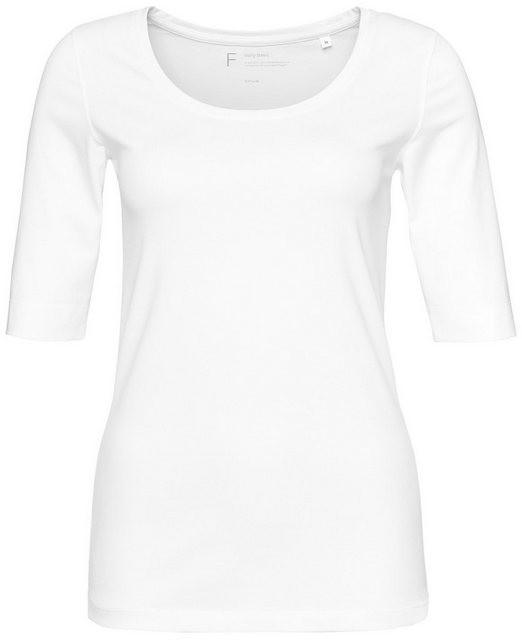 OPUS Kurzarmshirt »Daily F« im Basic-Look - Weiß / 40