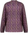 Langarmshirt mit farbigem Schlangenprint 46 Körpernahe Passform - Caramel Gemustert