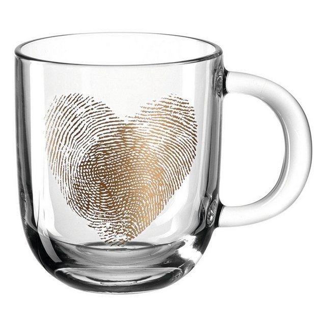 LEONARDO Tasse »EMOZIONE Fingerabdruckherz 300 ml«, Glas