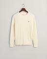 Zopfstrick Rundhalspullover aus Baumwolle XXXL - Cream