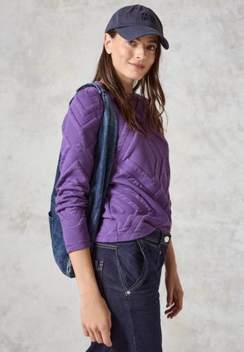 Shirt mit 3D Strukturmuster XL - Wild Lilac