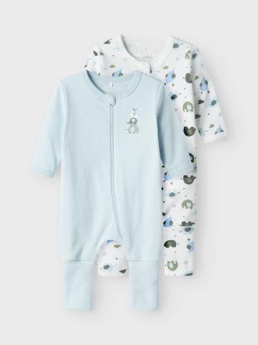 NBMNIGHTSUIT 2P ZIP FF ELEPHANT NOOS Blau 74