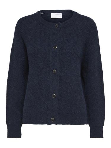 SLFLULU LS KNIT SHORT CARDIGAN B NOOS XL Normal geschnitten - Dark Sapphire