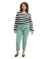Plus Size - Cropped Slim Hose 46/28 Slim Fit - Faded Green