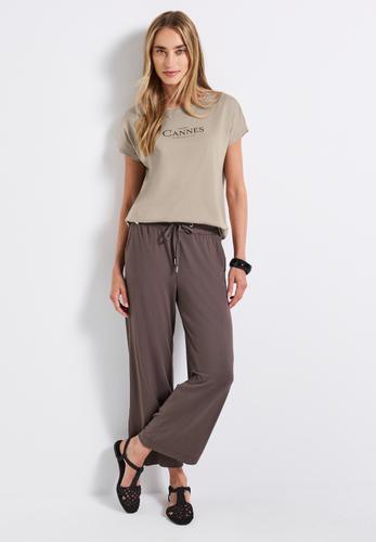 Shirt mit Folien-Wording 36 - Morning Beige