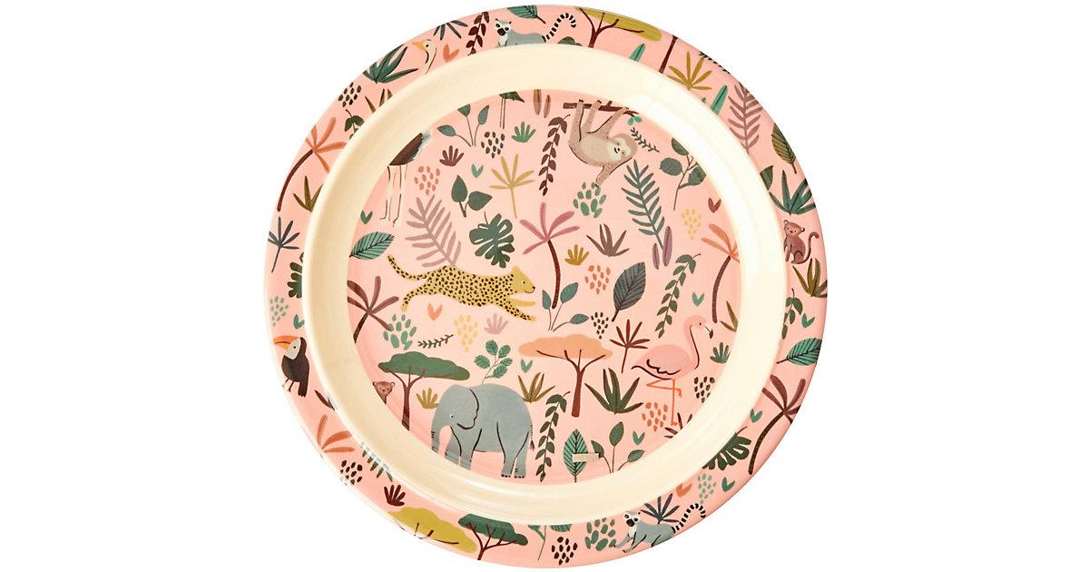 Melamin-Teller "Jungle Animals", Ø 22,2cm rosa