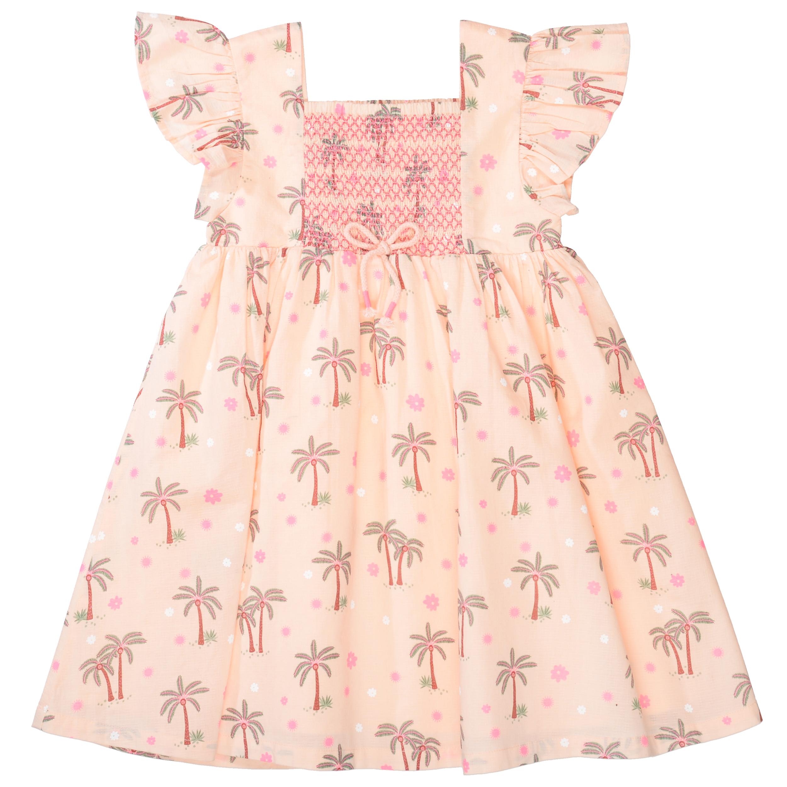 Md.-Kleid 104/110 - Apricot Sorbet Aop